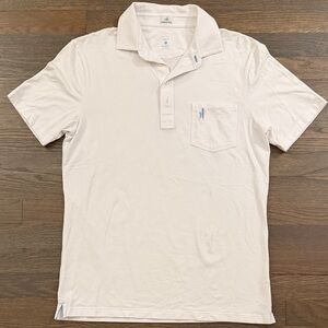 Johnnie-O Men’s Hangin’ Out Polo White Slim Fit Size M